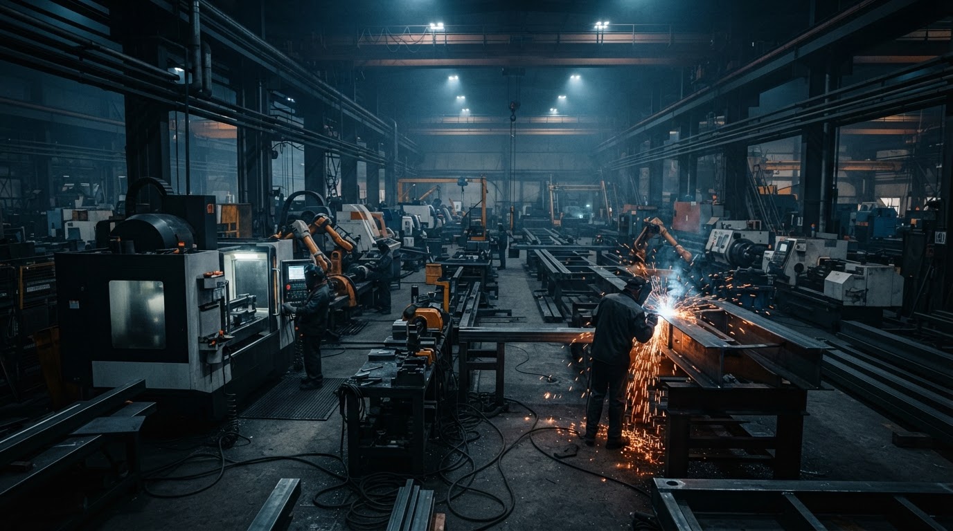 Linha de produção industrial